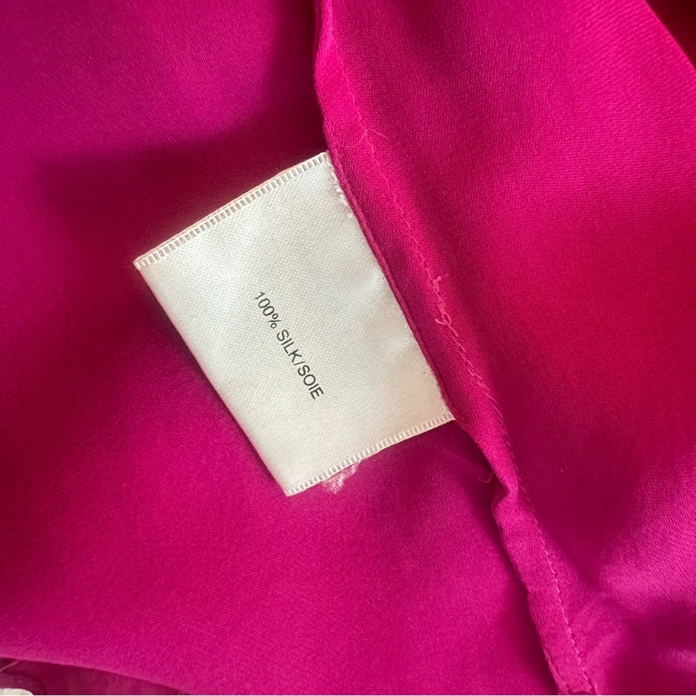 Haute Hippie | Dark Pink Silk Flowy Camisole - Picture 7 of 7